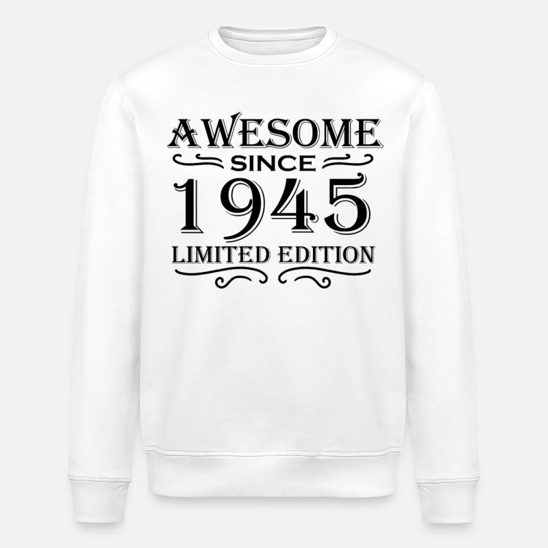 1945 - Stanley/Stella Unisex Bio-Sweatshirt ROLLER - Weiß