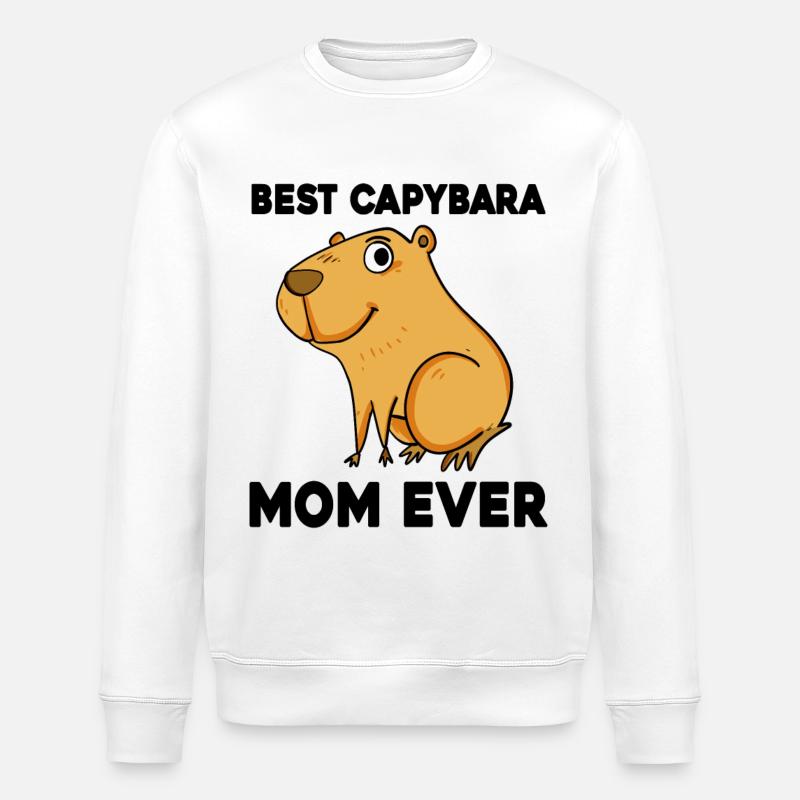 Capybara Mama Wasserschwein - Sweat bio ROLLER Stanley/Stella Unisexe - blanc