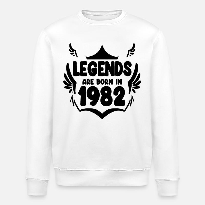 1982 - Né en 1982 - Sweat bio ROLLER Stanley/Stella Unisexe - blanc