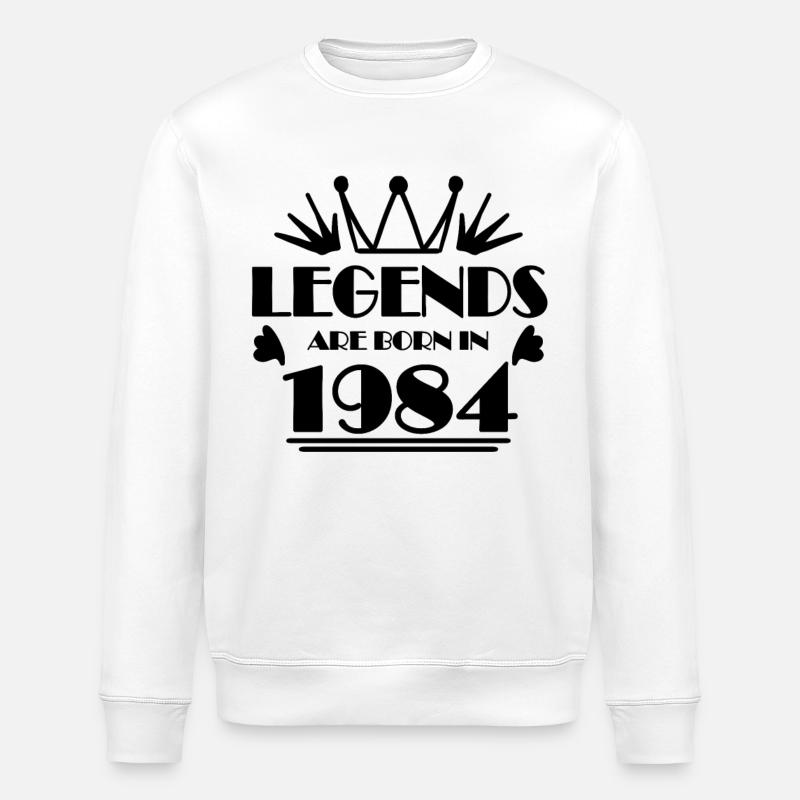 1984 - Né en 1984 - Sweat bio ROLLER Stanley/Stella Unisexe - blanc