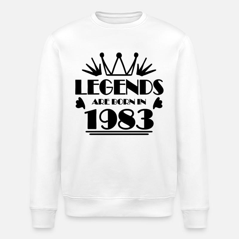 1983 - Né en 1983 - Sweat bio ROLLER Stanley/Stella Unisexe - blanc