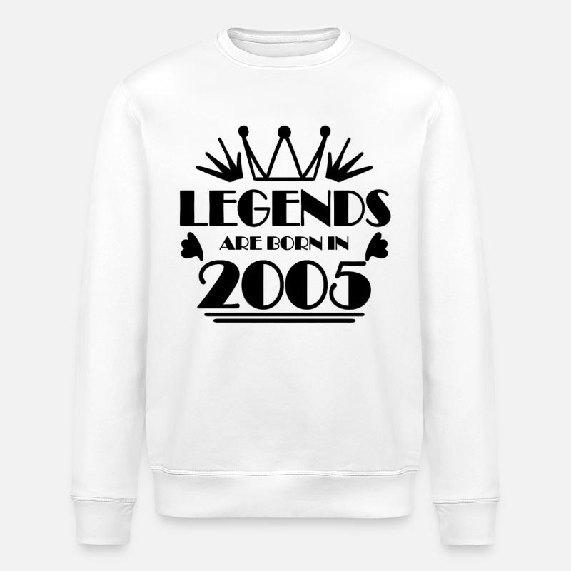 2005 - Born 2005 - Stanley/Stella ROLLER Unisex Organic Sweatshirt - white