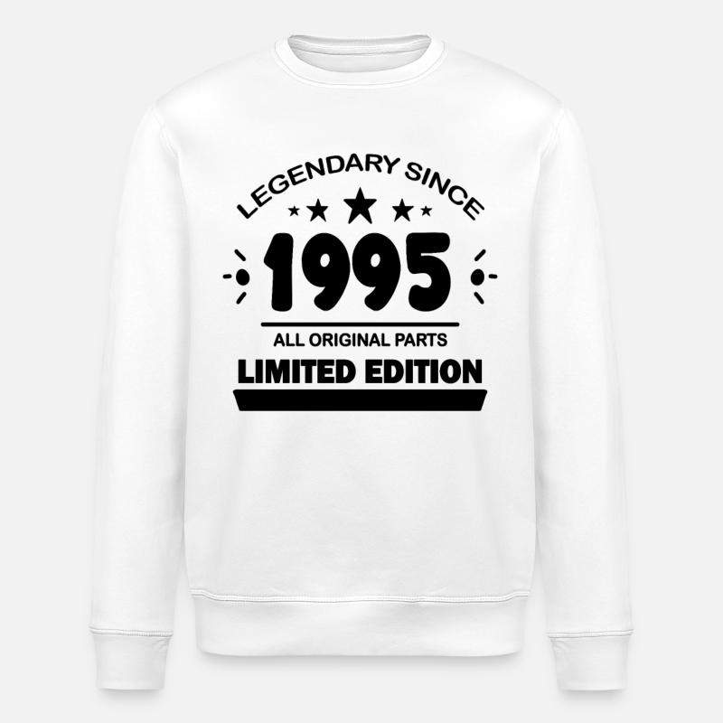 1995 - Jahrgang 1995 - Stanley/Stella Unisex Bio-Sweatshirt ROLLER - Weiß