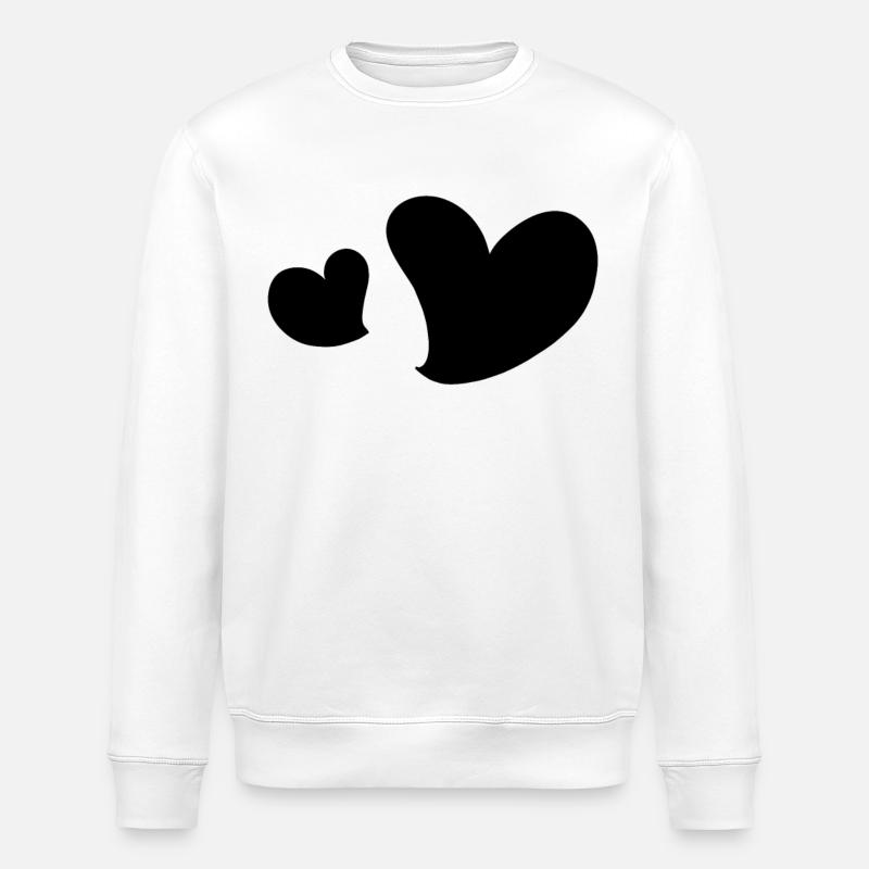 Cœurs de cœur - Sweat bio ROLLER Stanley/Stella Unisexe - blanc