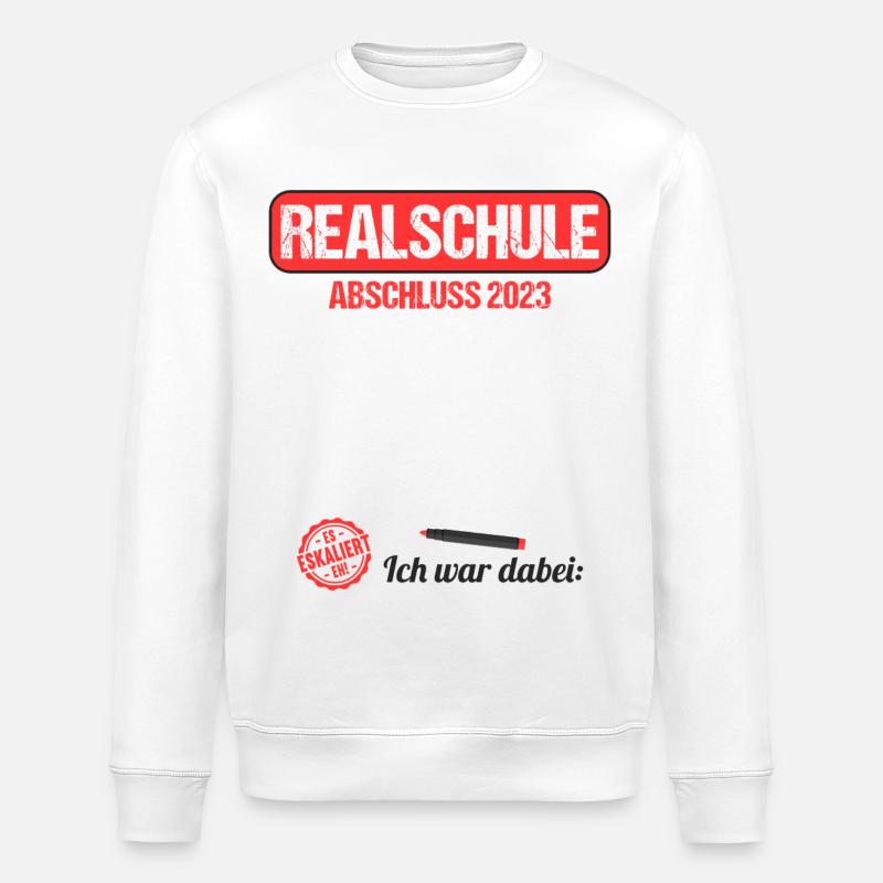 Realschule Gästebuch Realschulabschluss 2023 - Stanley/Stella Unisex Bio-Sweatshirt ROLLER - Weiß