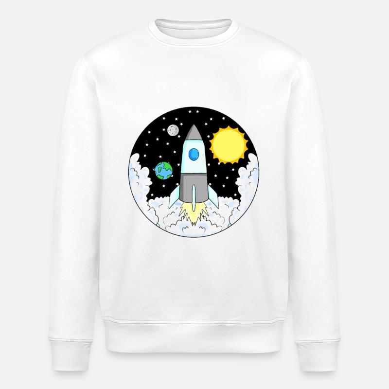 Rocket Space Space - Stanley/Stella ROLLER Unisex Organic Sweatshirt - white