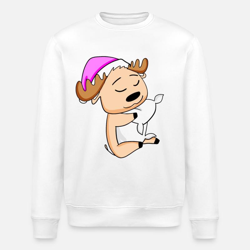 Elch - Stanley/Stella Unisex Bio-Sweatshirt ROLLER - Weiß