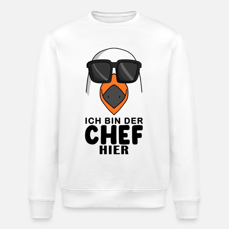 Cool Möwe Chef - Stanley/Stella Unisex Bio-Sweatshirt ROLLER - Weiß