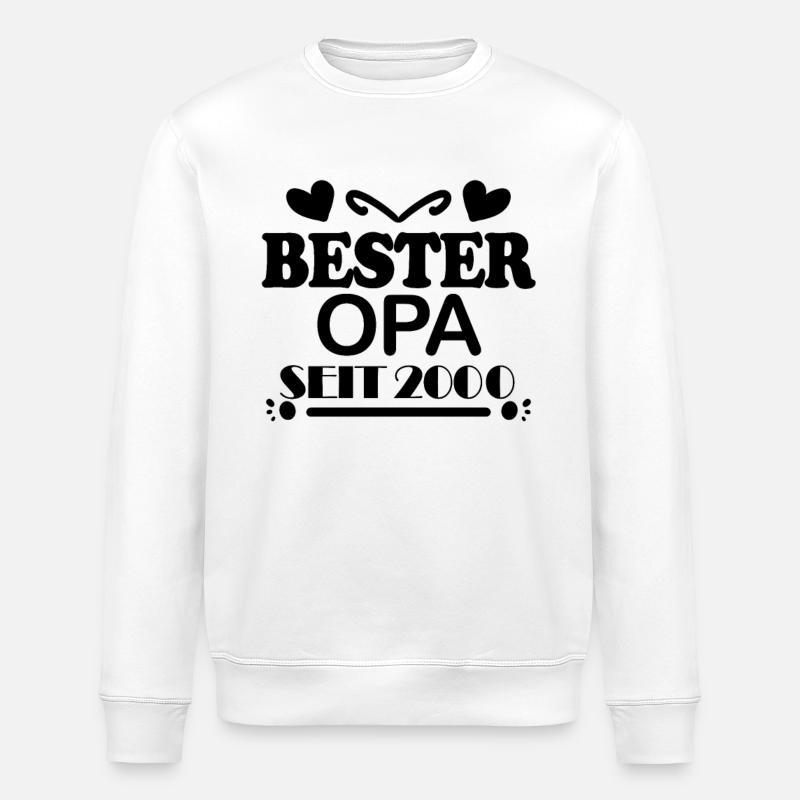 Bester Opa seit 2000 - Stanley/Stella Unisex Bio-Sweatshirt ROLLER - Weiß