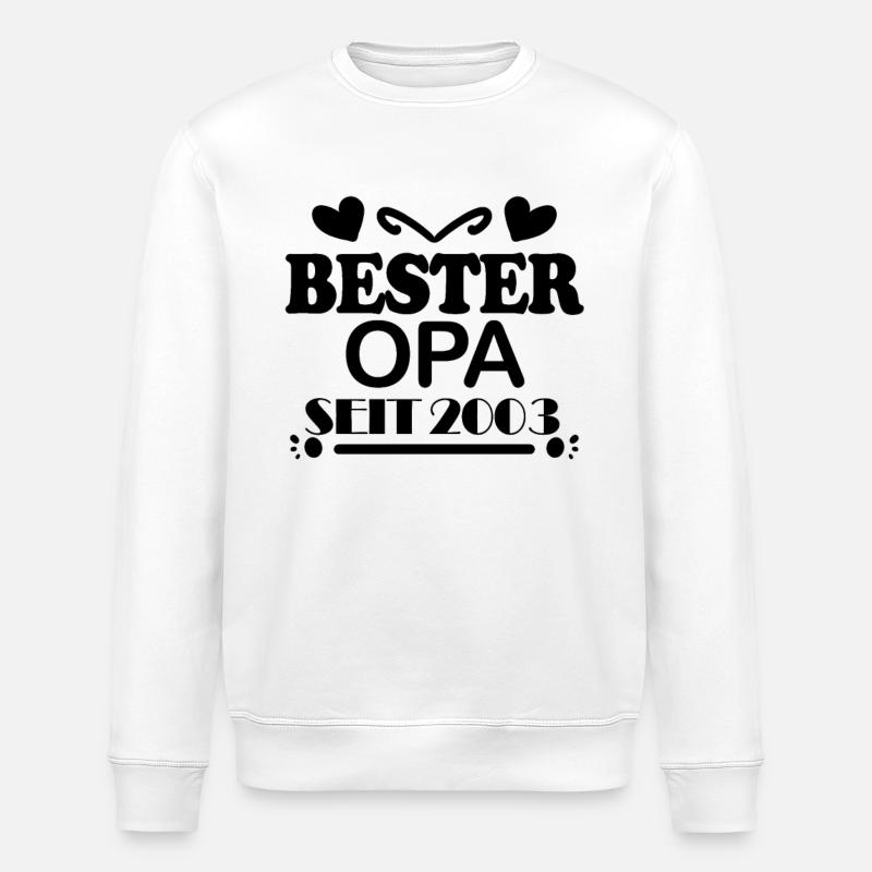 Bester Opa seit 2003 - Stanley/Stella Unisex Bio-Sweatshirt ROLLER - Weiß