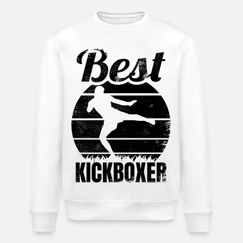 Kickboxer drôle - Sweat bio ROLLER Stanley/Stella Unisexe - blanc