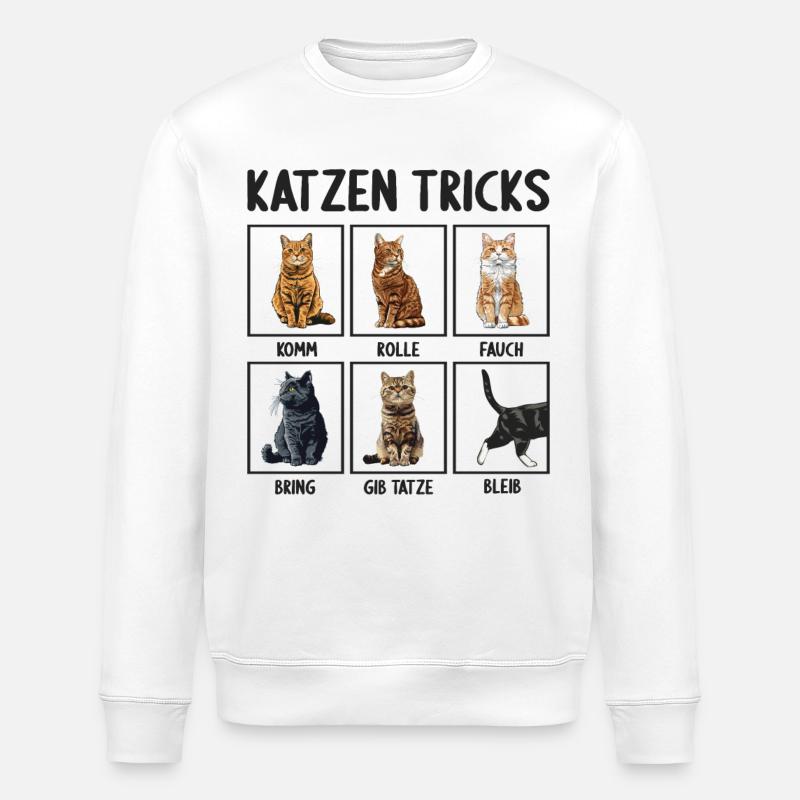 Chat Chats Astuces Chats Drôles - Sweat bio ROLLER Stanley/Stella Unisexe - blanc