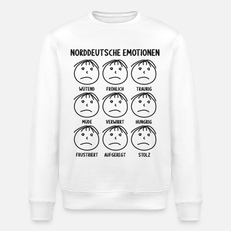 Norddeutsche Emotionen - Stanley/Stella Unisex Bio-Sweatshirt ROLLER - Weiß