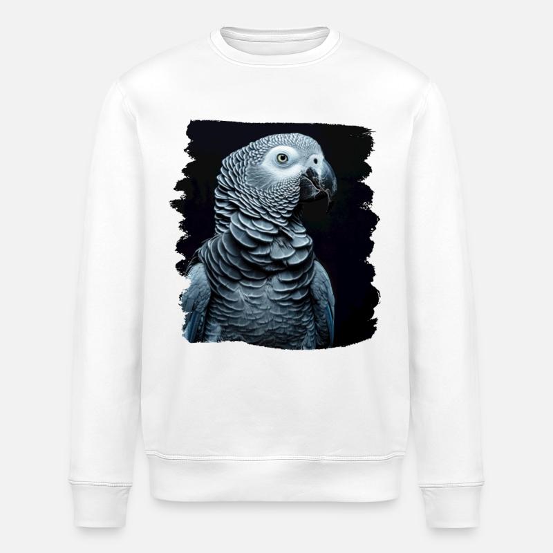 Graupapageien Graupapagei - Stanley/Stella Unisex Bio-Sweatshirt ROLLER - Weiß
