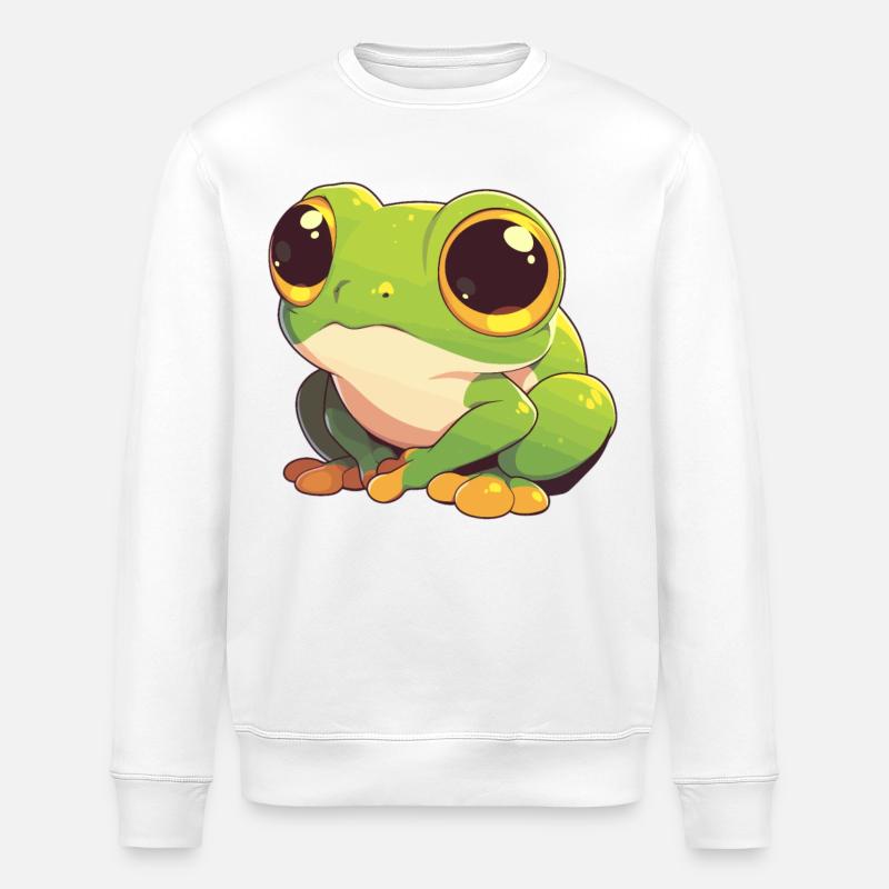 Tree Frog Baumfrösche Baumfrosch - Stanley/Stella Unisex Bio-Sweatshirt ROLLER - Weiß