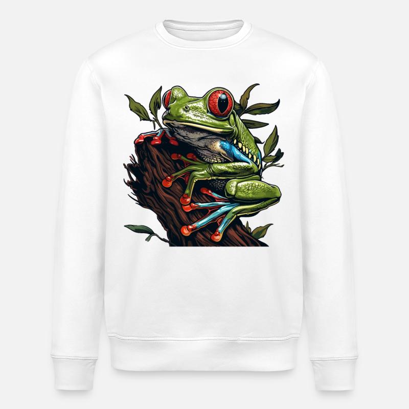 Tree Frog Baumfrösche Baumfrosch - Stanley/Stella ROLLER Unisex Organic Sweatshirt - white