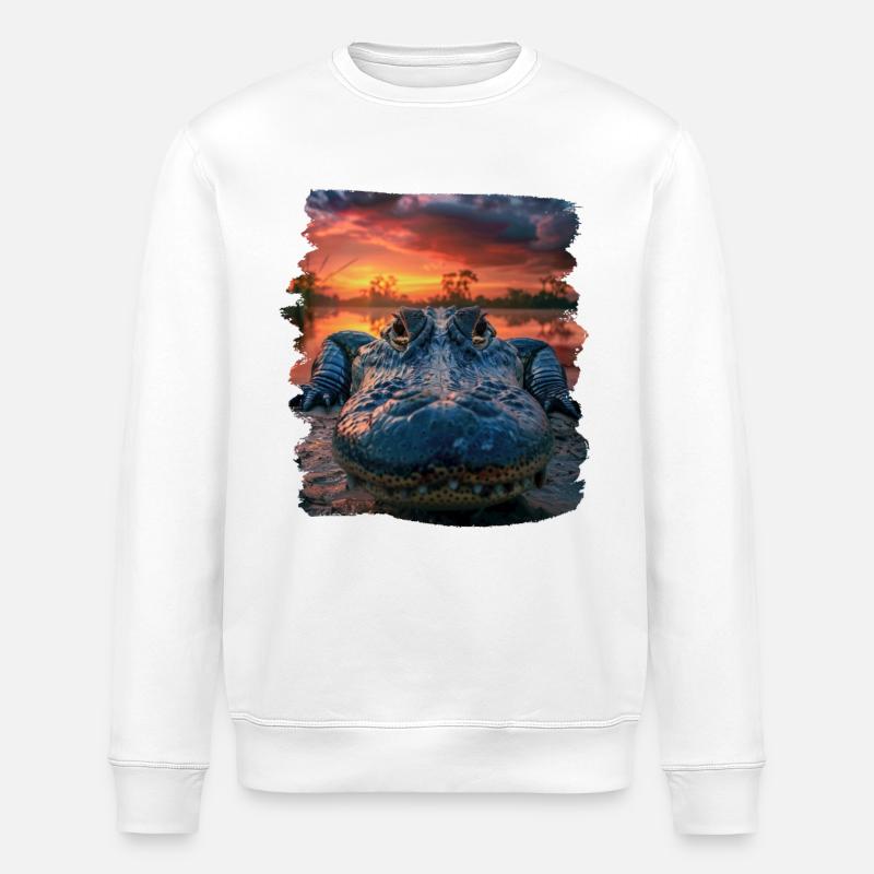 Alligatoren Alligator - Stanley/Stella Unisex Bio-Sweatshirt ROLLER - Weiß
