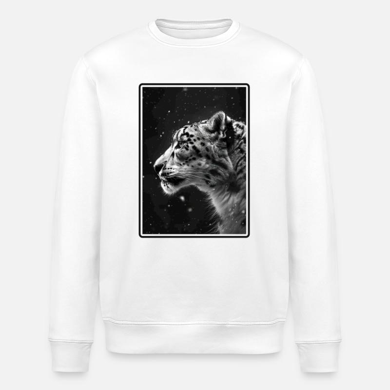 Snow Leopard Schneeleoparden Schneeleopard - Stanley/Stella ROLLER Unisex Organic Sweatshirt - white