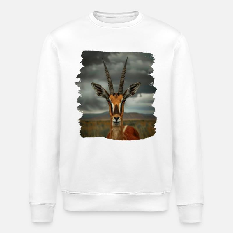 Antelope Antilopen Antilope - Stanley/Stella ROLLER Unisex Organic Sweatshirt - white