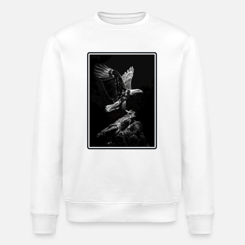 Bald Eagle Weißkopfseeadler - Stanley/Stella ROLLER Unisex Organic Sweatshirt - white
