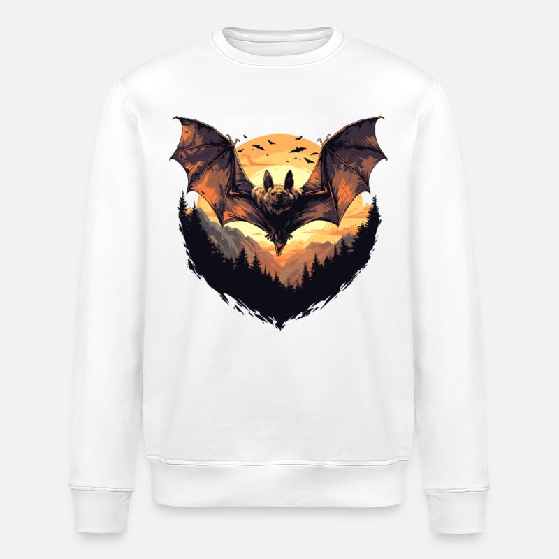 Chauve-souris Chauve-souris - Sweat bio ROLLER Stanley/Stella Unisexe - blanc