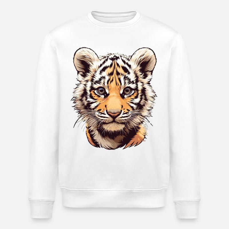 Tiger - Stanley/Stella Unisex Bio-Sweatshirt ROLLER - Weiß