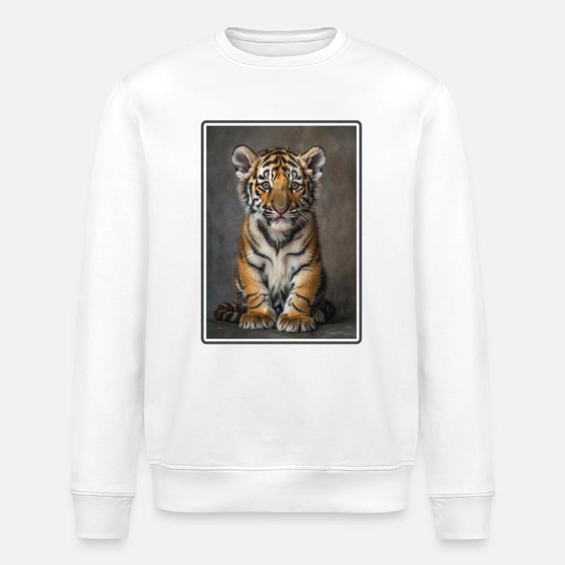 Tiger - Stanley/Stella ROLLER Unisex Organic Sweatshirt - white