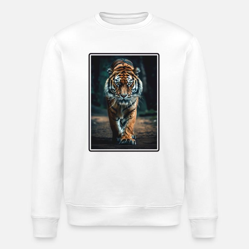 Tigre - Sweat bio ROLLER Stanley/Stella Unisexe - blanc
