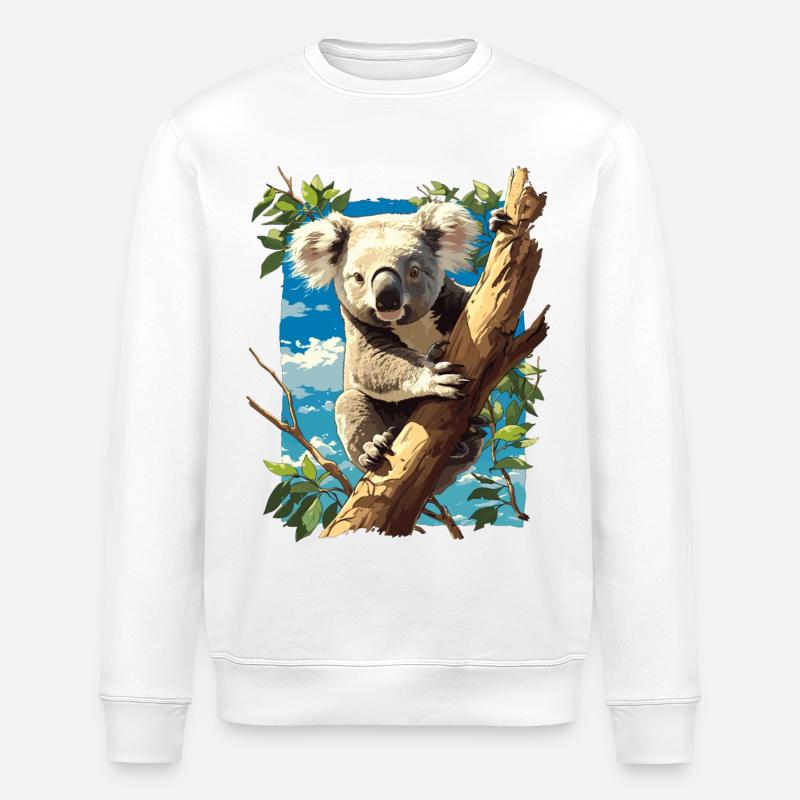 Koalas Koala - Stanley/Stella ROLLER Unisex Organic Sweatshirt - white