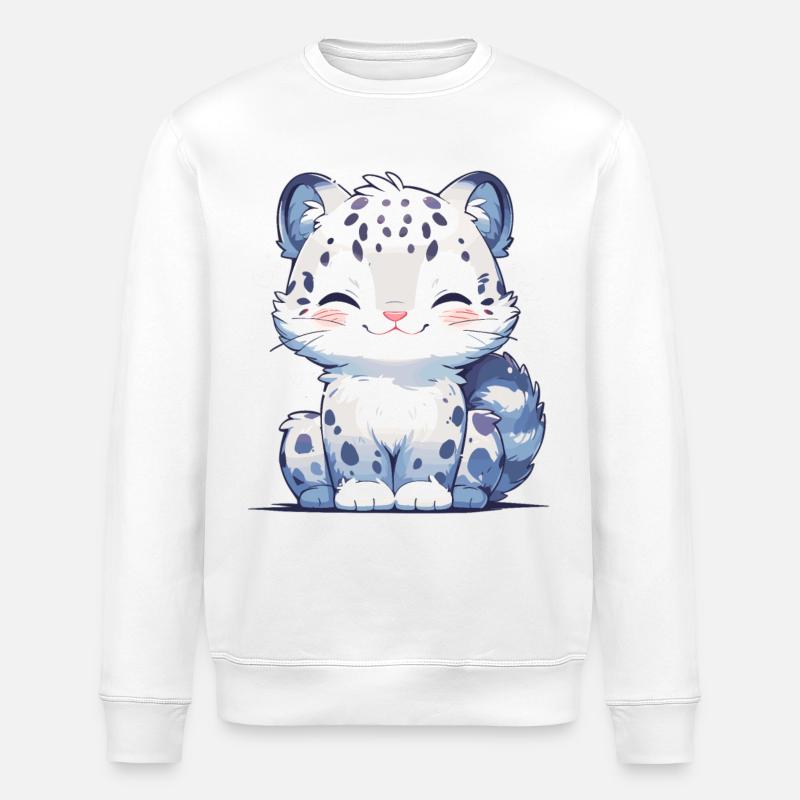 Snow Leopard Schneeleoparde Schneeleopard - Stanley/Stella ROLLER Unisex Organic Sweatshirt - white