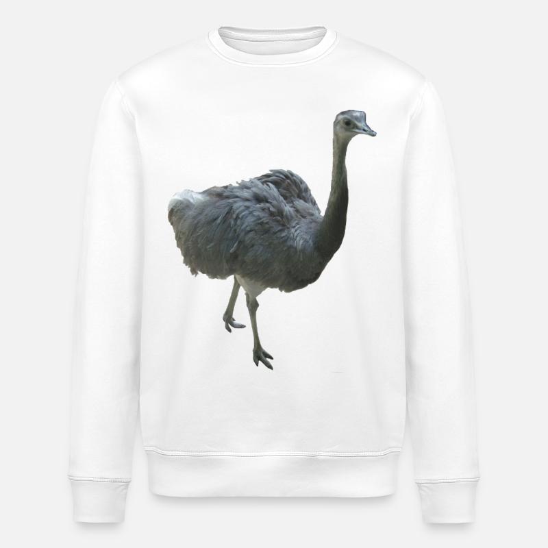 Vogel Nandu - Stanley/Stella Unisex Bio-Sweatshirt ROLLER - Weiß
