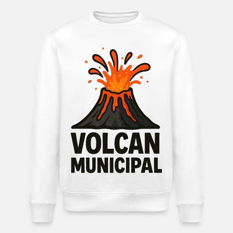 Städtischer Vulkan T-Shirt - Stanley/Stella Unisex Bio-Sweatshirt ROLLER - Weiß
