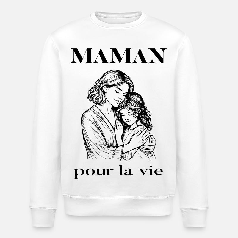Maman pour la vie - Sweat bio ROLLER Stanley/Stella Unisexe - blanc