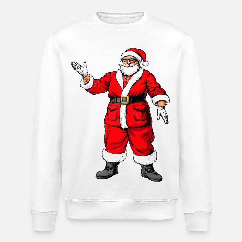 Noël du Père Noël / Père Noël - Sweat bio ROLLER Stanley/Stella Unisexe - blanc
