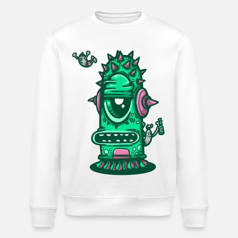 Monstre Thorn musicale rétro - Sweat bio ROLLER Stanley/Stella Unisexe - blanc