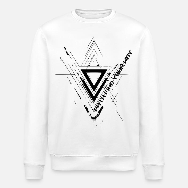 Path Find Your Way - Stanley/Stella ROLLER Unisex Organic Sweatshirt - white