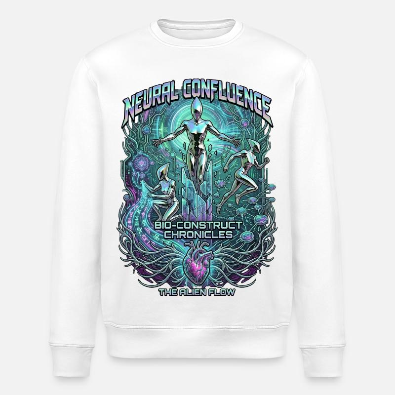 Chroniques Bio-Construct de la Confluence Neuronale - Sweat bio ROLLER Stanley/Stella Unisexe - blanc