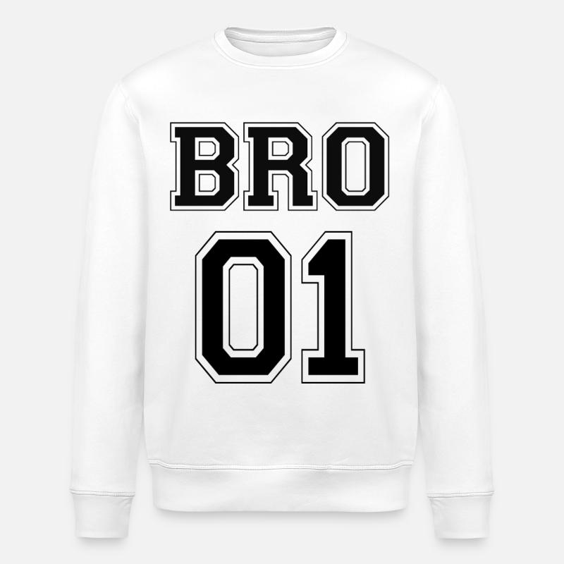 BRO 01 - Black Edition - Sweat bio ROLLER Stanley/Stella Unisexe - blanc