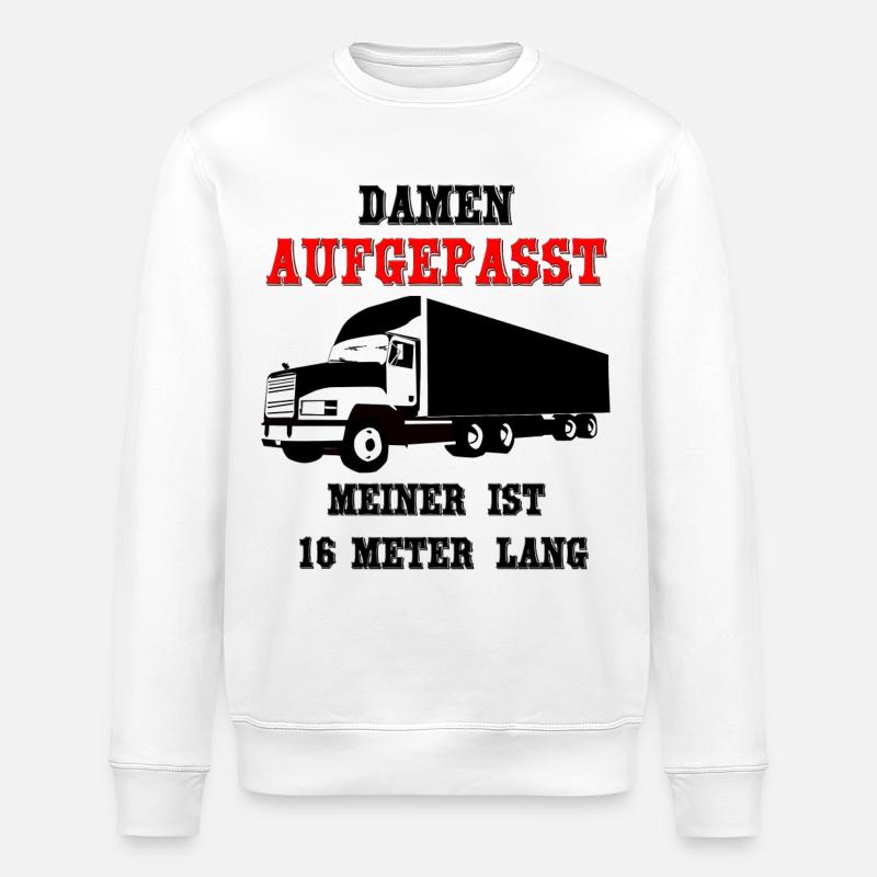Damen, aufgepasst! Meiner ist 16 Meter lang! - Stanley/Stella Unisex Bio-Sweatshirt ROLLER - Weiß