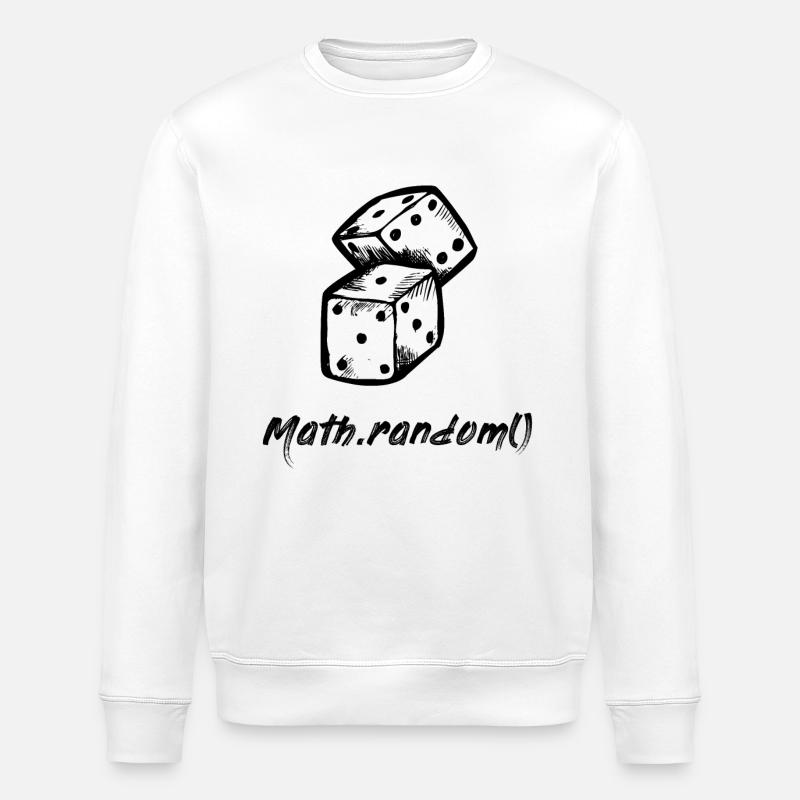 Math.random () #BLACK - Stanley/Stella ROLLER Unisex Organic Sweatshirt - white