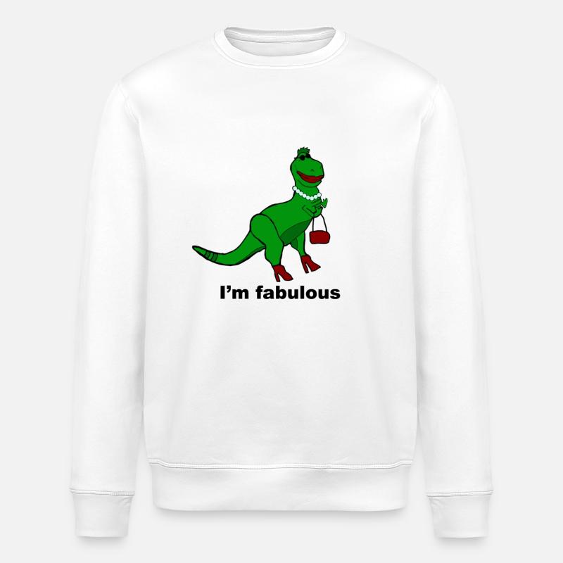 Dinosaur fabuleux - Sweat bio ROLLER Stanley/Stella Unisexe - blanc