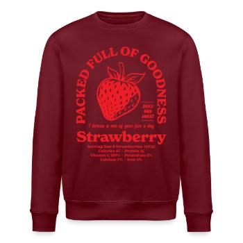 Erdbeer-Nährwert - Stanley/Stella Unisex Bio-Sweatshirt ROLLER - Weiß - Vorne - Nik (191cm)