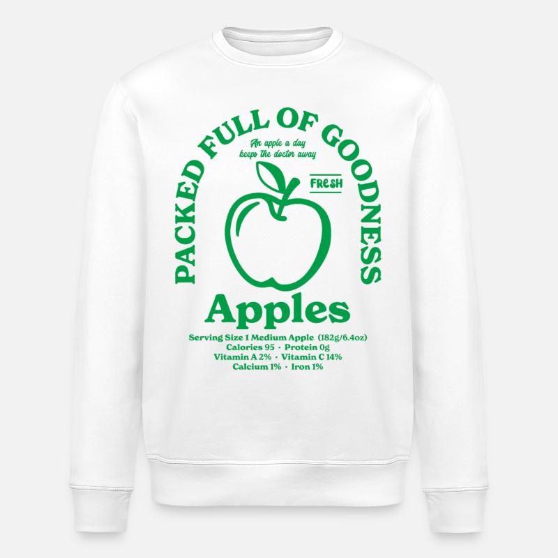 Apfel Ernährung - Stanley/Stella Unisex Bio-Sweatshirt ROLLER - Weiß