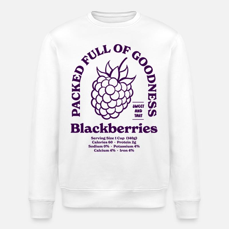 Brombeeren Nährstoffe - Stanley/Stella Unisex Bio-Sweatshirt ROLLER - Weiß