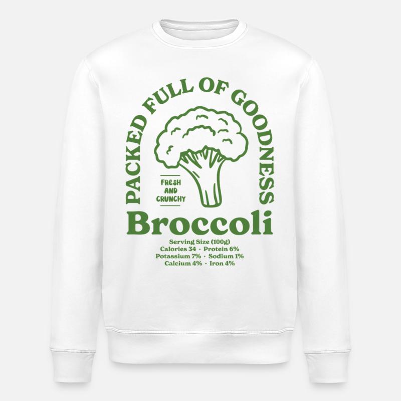 Brokkoli Ernährung - Stanley/Stella Unisex Bio-Sweatshirt ROLLER - Weiß