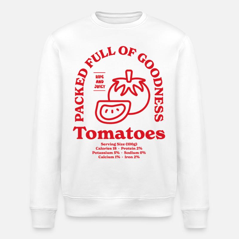 Tomatoes Nutritional - Stanley/Stella ROLLER Unisex Organic Sweatshirt - white