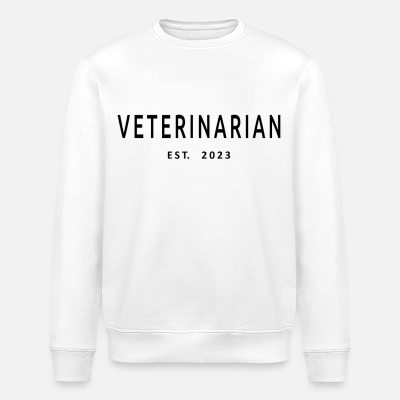Veterinarian Est. 2023 Graduated Veterinarian - Stanley/Stella ROLLER Unisex Organic Sweatshirt - white