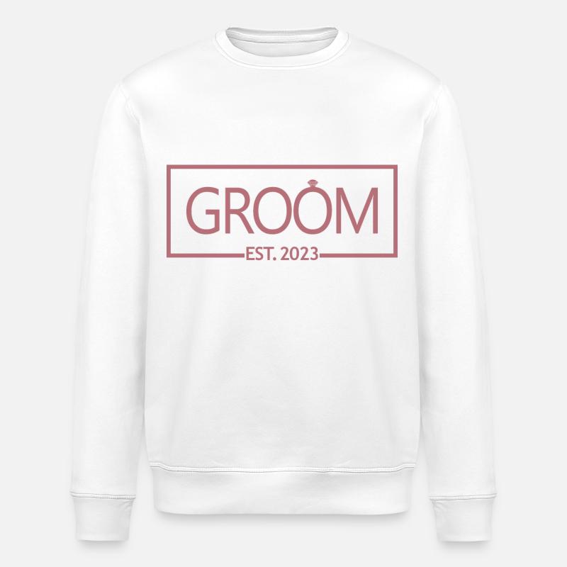 2023 - Ehemann wird Hochzeitsfeier Geschenk - Stanley/Stella Unisex Bio-Sweatshirt ROLLER - Weiß