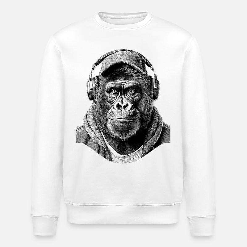 T-shirt de rue Silverback - Sweat bio ROLLER Stanley/Stella Unisexe - blanc