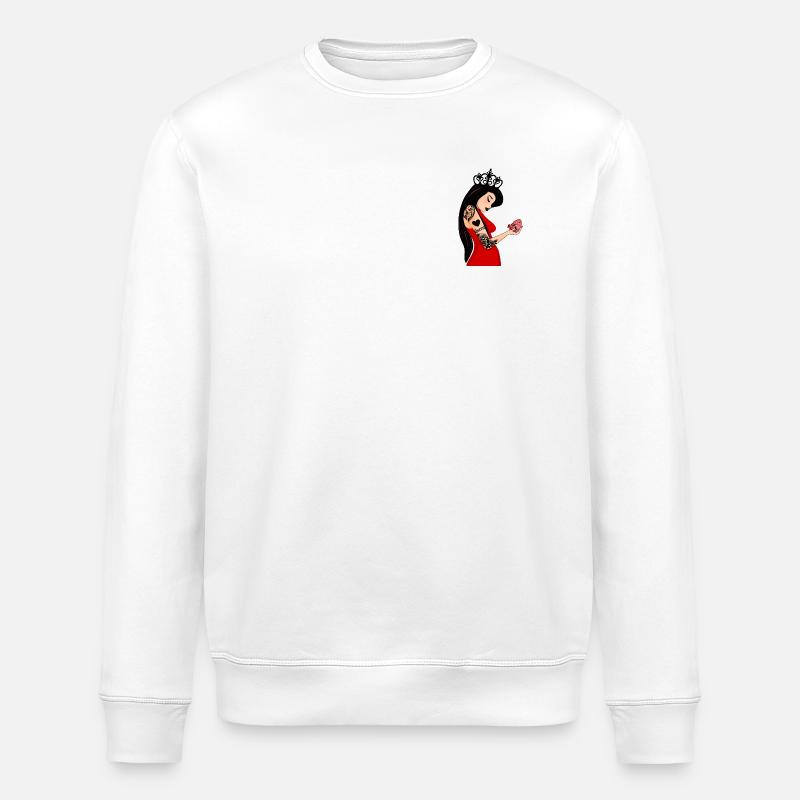 Punk Herz Dame - Stanley/Stella Unisex Bio-Sweatshirt ROLLER - Weiß